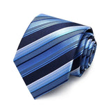 Cravate Rayures Bleu 8cm Homme - Élégance Professionnelle Classique – | lasanderss.store