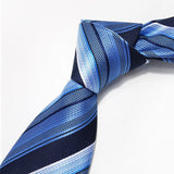 Cravate Rayures Bleu 8cm Homme - Élégance Professionnelle Classique – | lasanderss.store