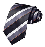 Cravate Rayures Noir 9cm Large Homme - Nouée à la Main Élégante – Cravate homme | lasanderss.store