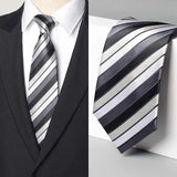 Cravate Rayures Noir 9cm Large Homme - Nouée à la Main Élégante – Cravate homme | lasanderss.store