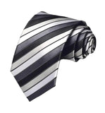 Cravate Rayures Noir 9cm Large Homme - Nouée à la Main Élégante – Cravate homme | lasanderss.store
