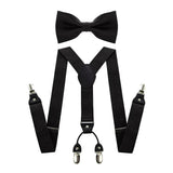 Ensemble Bretelles Nœud Papillon Homme 6 Clips - Cuir Vintage Élégant – Accessoires | lasanderss.store