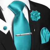 Ensemble Cravate Bleu 5 Pièces Polyester - Pince Pochette Boutons – | lasanderss.store