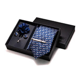 Ensemble Cravate Bleu Broche Pochette Boutons |Coffret Élégant – Cravates | lasanderss.store