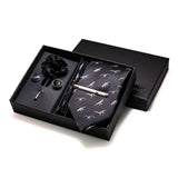 Ensemble Cravate Broche Pochette Boutons 4 Pièces | Coffret Complet – boutons de manchette | lasanderss.store