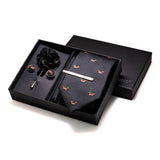 Ensemble Cravate Broche Pochette Boutons 4 Pièces | Coffret Complet – boutons de manchette | lasanderss.store