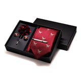 Ensemble Cravate Broche Pochette Boutons 4 Pièces | Coffret Complet – boutons de manchette | lasanderss.store