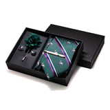Ensemble Cravate Broche Pochette Boutons 4 Pièces | Coffret Complet – boutons de manchette | lasanderss.store