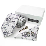 Ensemble Cravate Motif Floral 4 Pièces - Coffret Complet Élégant Homme – Cravate homme | lasanderss.store