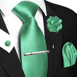Ensemble Cravate Vert 5 Pièces Polyester - Pince Pochette Boutons – | lasanderss.store