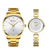 Ensemble montre doré pour homme et femme – | lasanderss.store