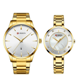 Ensemble montre doré pour homme et femme – | lasanderss.store