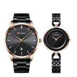 Ensemble montre doré pour homme et femme – | lasanderss.store