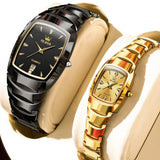 Ensemble Montres Couple Quartz Tungstène Acier Étanche Date – Montres | lasanderss.store