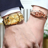 Ensemble Montres Couple Quartz Tungstène Acier Étanche Date – Montres | lasanderss.store