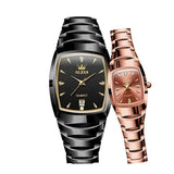 Ensemble Montres Couple Quartz Tungstène Acier Étanche Date – Montres | lasanderss.store