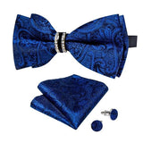 Ensemble Nœud Papillon Pré - Noué Pochette Boutons Manchette - 3 Pièces Élégant – Nœuds Papillon | lasanderss.store