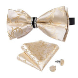 Ensemble Nœud Papillon Pré - Noué Pochette Boutons Manchette - 3 Pièces Élégant – Nœuds Papillon | lasanderss.store