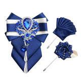 Ensemble Nœud Papillon Strass Broche Pochette Britannique - Polyester – Nœuds Papillon | lasanderss.store