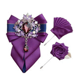 Ensemble Nœud Papillon Strass Broche Pochette Britannique - Polyester – Nœuds Papillon | lasanderss.store