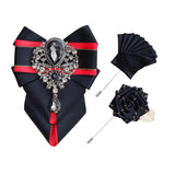 Ensemble Nœud Papillon Strass Broche Pochette Britannique - Polyester – Nœuds Papillon | lasanderss.store