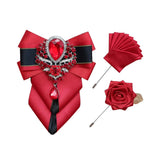 Ensemble Nœud Papillon Strass Broche Pochette Britannique - Polyester – Nœuds Papillon | lasanderss.store