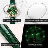 Femmes montre mécanique bracelet en cuir bracelet – | lasanderss.store