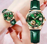 Femmes montre mécanique bracelet en cuir bracelet – | lasanderss.store