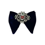 Grand Nœud Papillon Bleu Marin Velours Cristal Fait Main - Cachemire – Nœuds Papillon | lasanderss.store
