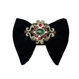 Grand Nœud Papillon Noir Velours Cristal Fait Main - Cachemire Rétro – Nœuds Papillon | lasanderss.store