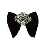 Grand Nœud Papillon Noir Velours Cristal Fait Main - Cachemire Rétro – Nœuds Papillon | lasanderss.store