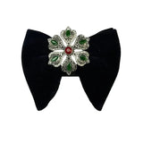 Grand Nœud Papillon Noir Velours Cristal Fait Main - Cachemire Rétro – Nœuds Papillon | lasanderss.store
