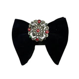 Grand Nœud Papillon Noir Velours Cristal Fait Main - Cachemire Rétro – Nœuds Papillon | lasanderss.store