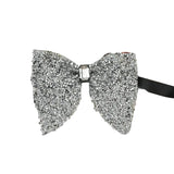 Grand Nœud Papillon Strass Noir Doré - Polyester 11,5x9cm Unisexe – Nœuds Papillon | lasanderss.store