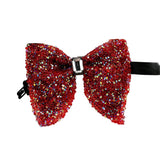 Grand Nœud Papillon Strass Noir Doré - Polyester 11,5x9cm Unisexe – Nœuds Papillon | lasanderss.store