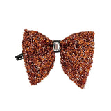 Grand Nœud Papillon Strass Noir Doré - Polyester 11,5x9cm Unisexe – Nœuds Papillon | lasanderss.store