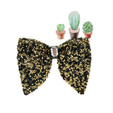 Grand Nœud Papillon Strass Noir Doré - Polyester 11,5x9cm Unisexe – Nœuds Papillon | lasanderss.store
