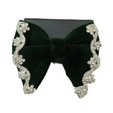Grand Nœud Papillon Velours Strass Britannique Fait Main - Polyester – Nœuds Papillon | lasanderss.store