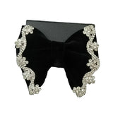 Grand Nœud Papillon Velours Strass Britannique Fait Main - Polyester – Nœuds Papillon | lasanderss.store