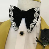 Grand Nœud Papillon Velours Strass Britannique Fait Main - Polyester – Nœuds Papillon | lasanderss.store