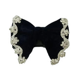 Grand Nœud Papillon Velours Strass Britannique Fait Main - Polyester – Nœuds Papillon | lasanderss.store