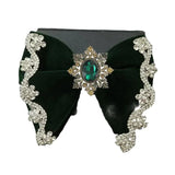 Grand Nœud Papillon Velours Strass Britannique Fait Main - Polyester – Nœuds Papillon | lasanderss.store