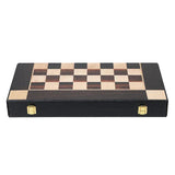 Jeu d'échecs en métal, échiquier en bois d'ébène pliables – Jeu d'échecs | lasanderss.store
