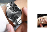 Montre acier tungstène rond pour amoureux – | lasanderss.store