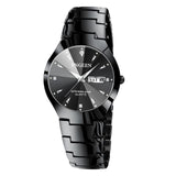 Montre acier tungstène rond pour amoureux – | lasanderss.store