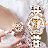 Montre automatique avec bracelet et coffret cadeau pour femmes – coffret cadeau | lasanderss.store