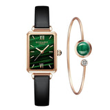 Montre avec Bracelet cuir cadran rectangulaire pour femme – | lasanderss.store