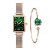 Montre avec Bracelet cuir cadran rectangulaire pour femme – | lasanderss.store