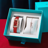 Montre carré à Quartz Bracelet en cuir pour femmes – | lasanderss.store