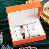 Montre carrée en acier titane Bracelet et collier pour femme – | lasanderss.store